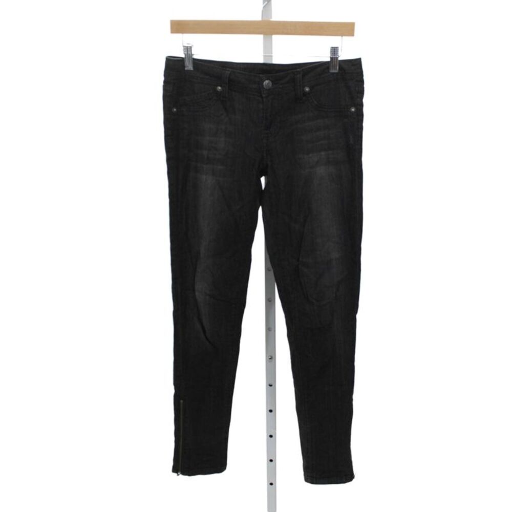 Genetic Denim Womens Skinny Jeans Black Low Rise Size 26